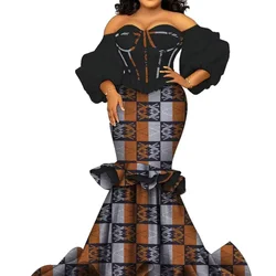 African Women Ankara Dashiki Dress Party Clothing WY