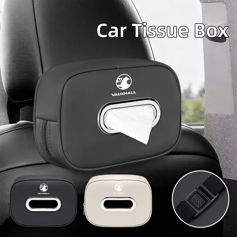 Car Tissue Box Leather Paper Towel Storage Bag Accessories For Vauxhall VXR Dokker Lodgy Logan Sandero Dust