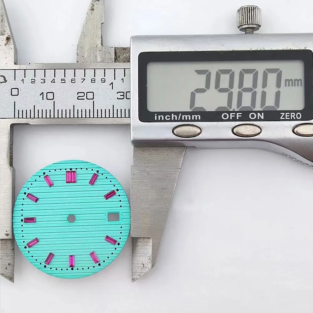 

Циферблат для часов NH35/NH36, 29,8 мм, белый/черный/зеленый/синий/серый, с возможностью нанесения логотипа, подходит для механизмов NH35/NH36, запасные части для часов.