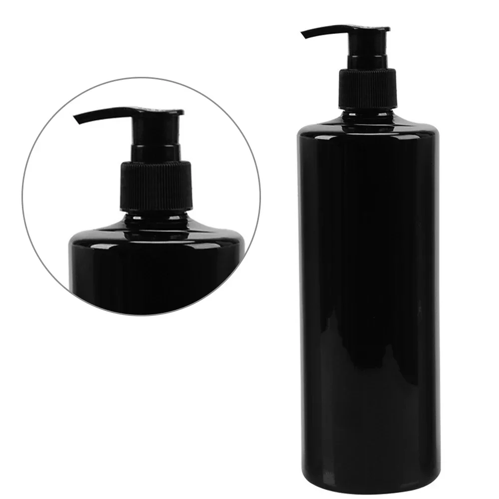 5pcs สําหรับรีฟิล 500ml โลชั่นขวดปั๊มสําหรับเจลสบู่แชมพูสีดําไหล่แบนกดขวดโลชั่น