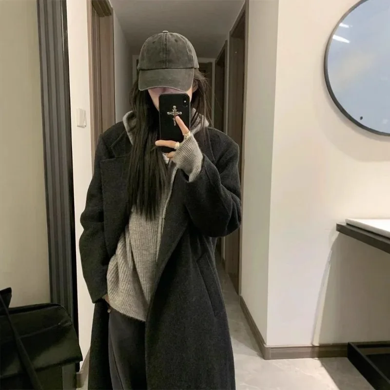 

Korean Zipper Hoodie Sweatshirts Knitted Sweater Women's Autumn Winter Casual Knit Cardigan Sweatirt Y2k Harajuku Zip Up Hoodie