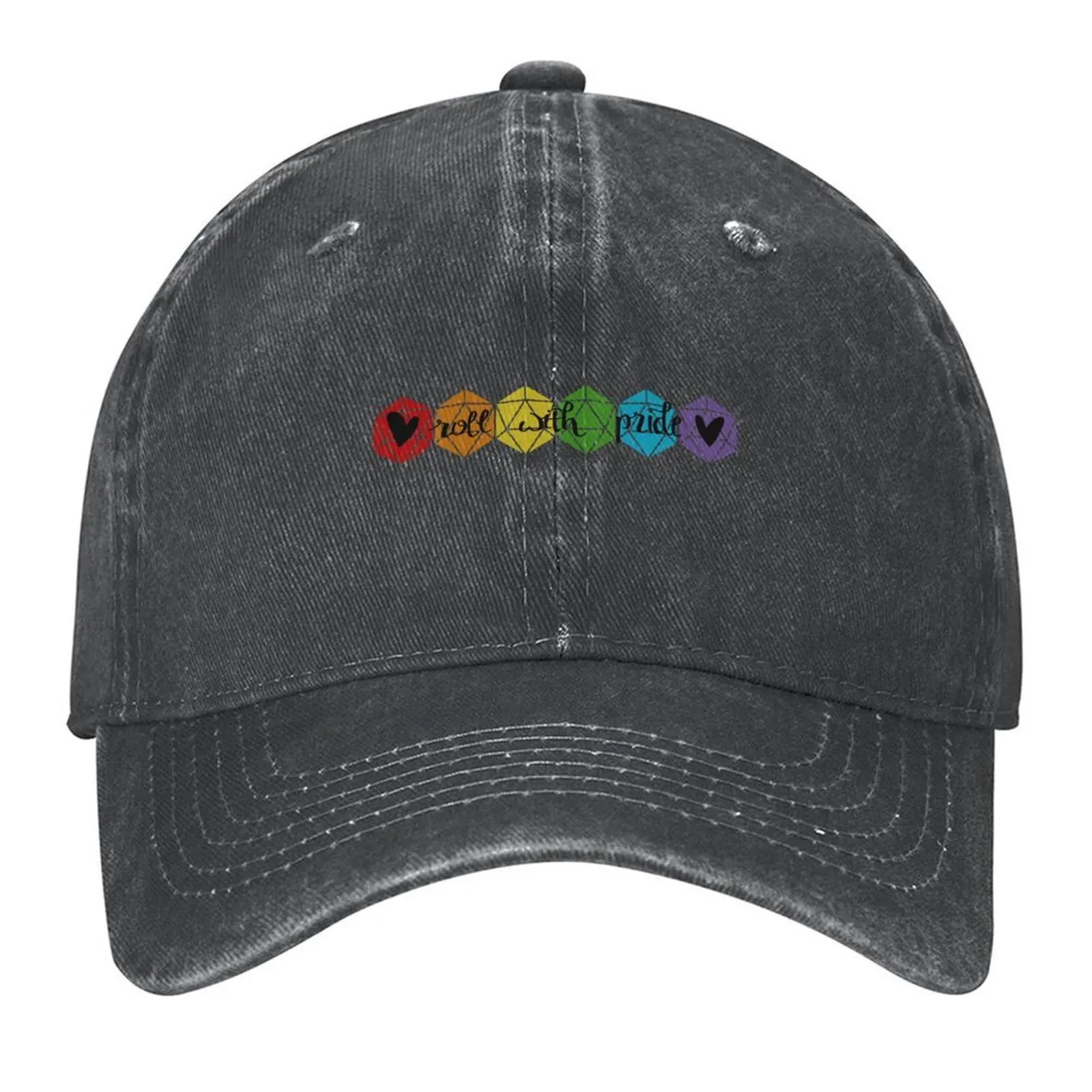

Rainbow Pride D20 Dice (v2) Baseball Cap designer cap Dropshipping hiking hat Hat Luxury Brand Men's Caps Women's