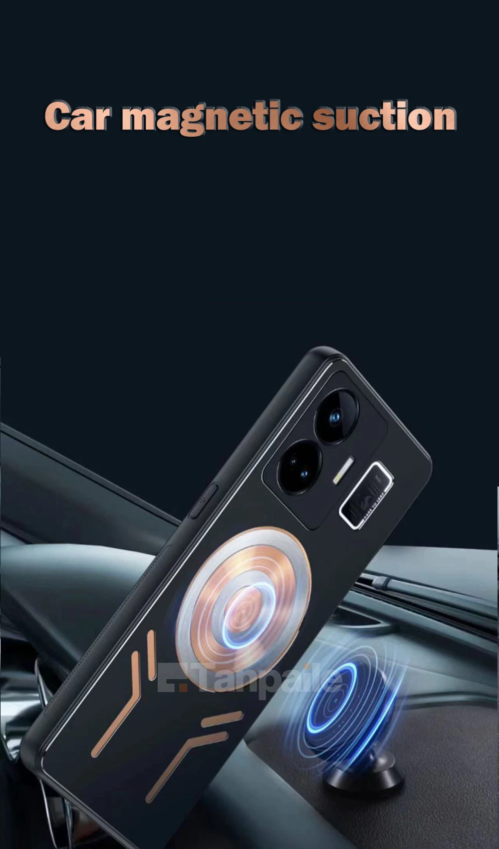 Magnetic Cooling Case For Realme GT NEO5 3 2 2T GT2 Explorer Master Neo Shockproof Copper Metal Heat Dissipation Cover