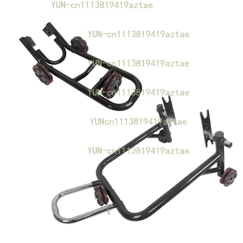 Motorcycle Front & Rear Stand Set, 360° Movable Heavy Duty Motorcycle Lift Stands for Maintenance & Parking