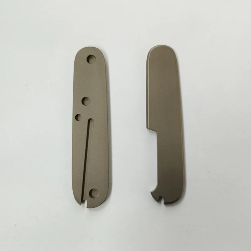 1 Pair NO LOGO Titanium Made Knife Grip Handle Scales for 91MM Victorinox Swiss Army Knives DIY Making Accessories Parts Patches