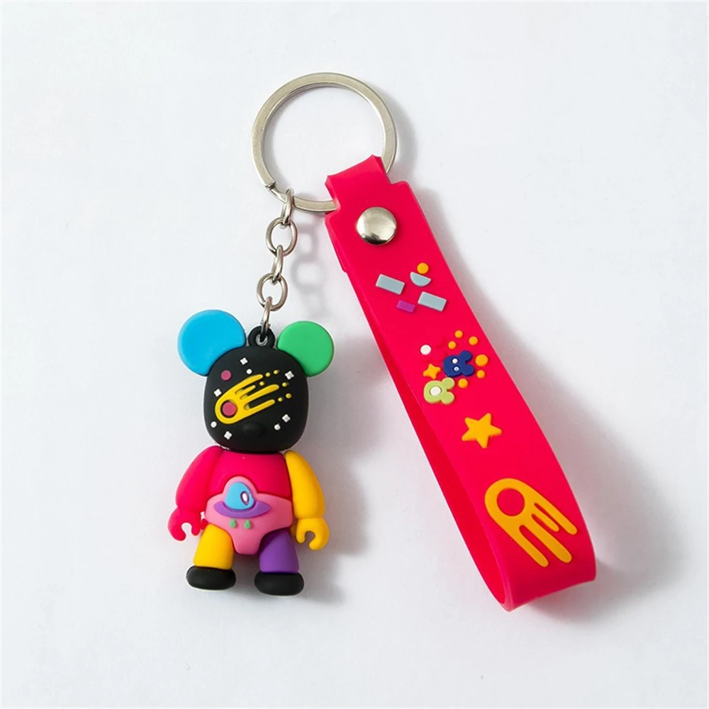 Picture 7: 1pcs Colorful Key Chains Creative Cartoon Bear Keychains Bag Car Pendant Student Gift Jewelry Clothing Accessories