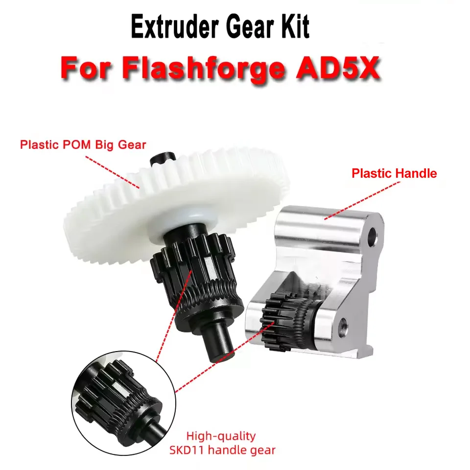 Integriertes Extruder-Getriebeset für Flashforge AD5X Filament-Zuführungsanlage Vollmetall-Griffgetriebe für AD5X Druckerzubehör – Detail 10