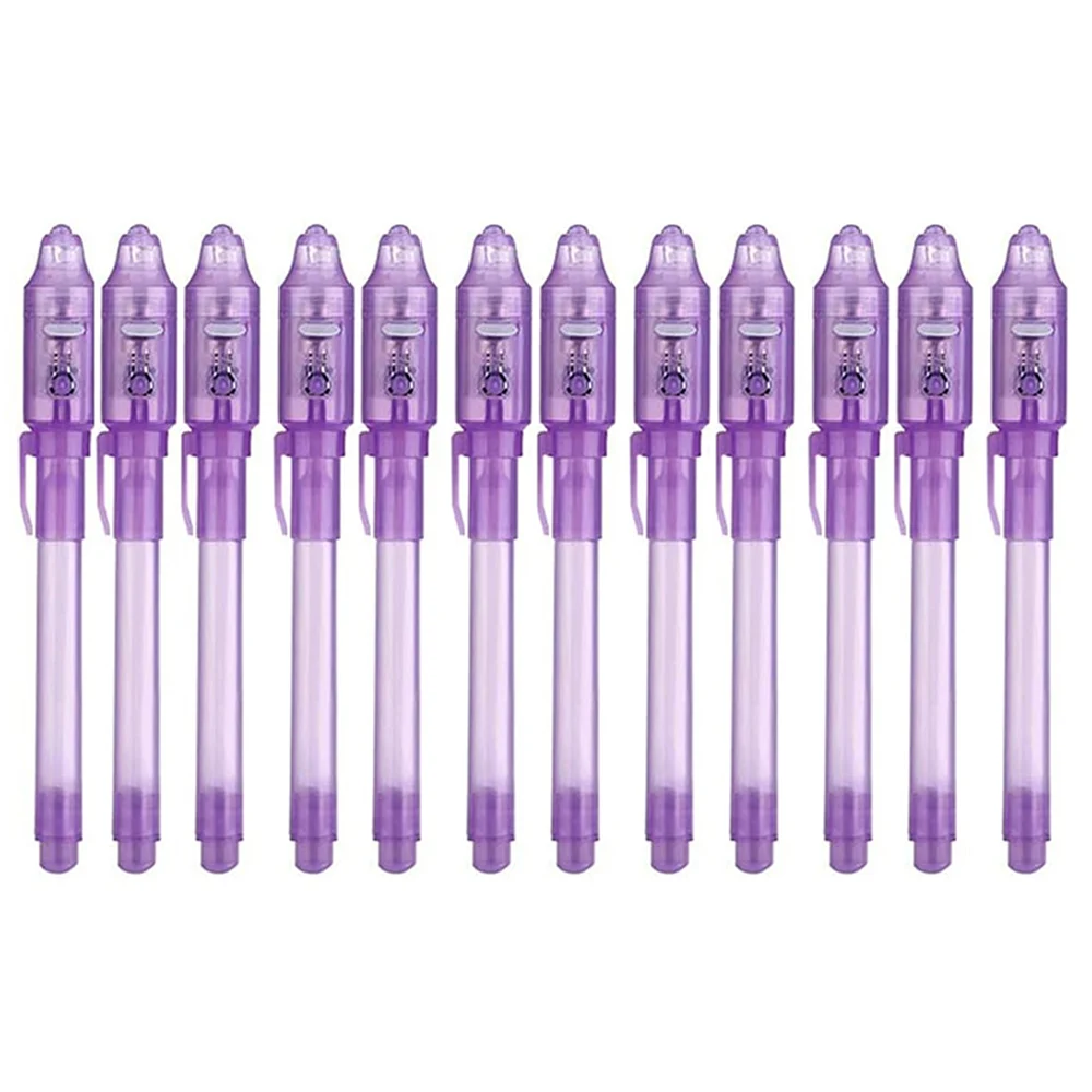 4-12 Stuks Onzichtbare Inkt Pen Spy Pen Met Uv Licht Magic Marker Voor Geheime Bericht Schatkist prijzen Kids Party Gunsten Speelgoed Gift