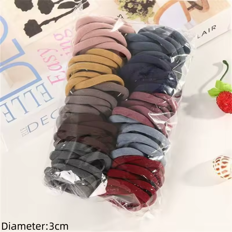 50pcs Black Elastic Hair Band Leagues Ties Colets Scrunchies Springs Gum Accessory For Girl Women No Damage Pigtails Holder Set - Image 29
