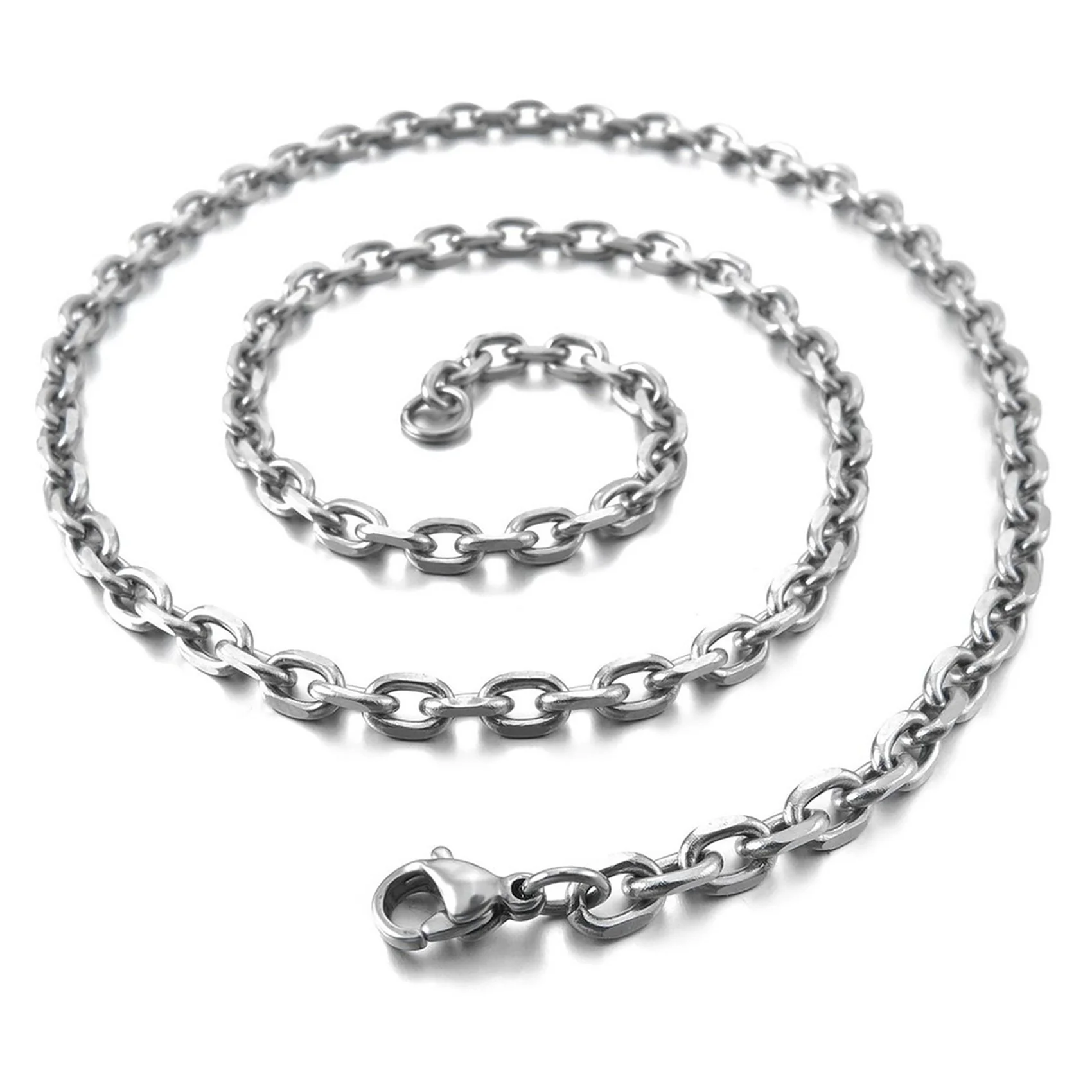 *BAAY 5X Stainless Steel Pendant Necklace CZ Red Dragon Claws Bead Gothic Men ,23 Inch Chain