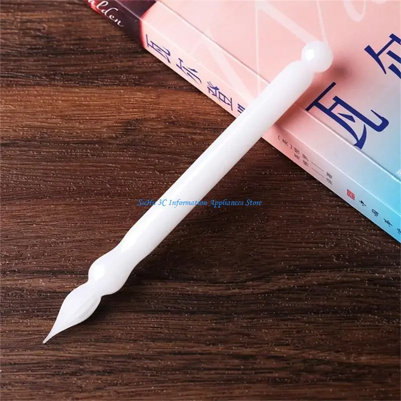 

Короткая стеклянная ручка для художников, начинающих писателей, эргономичная ручка для ведения журнала, ручка для письма,