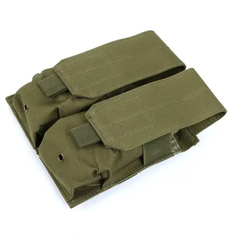 Pochette Double pour magazines M4 M14 M16 AR15 AR10 G36, pochette tactique Molle Mag 5.56mm, peut contenir 2 cartes
