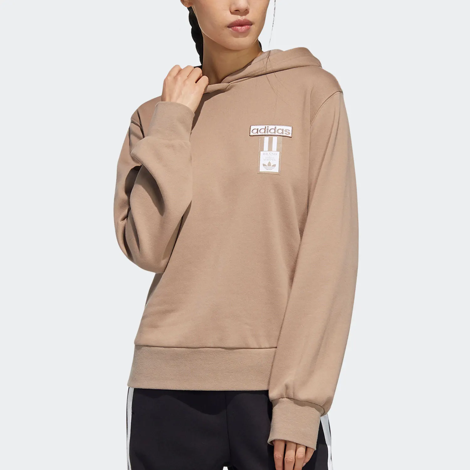 Adidas genuine clover casual women's fashionable hooded sweatshirt HH9450