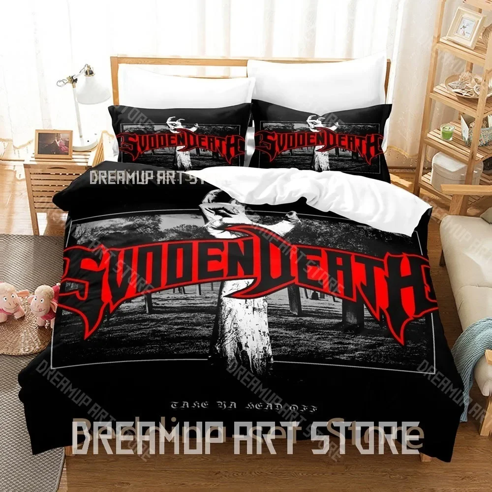 

Комплект постельного белья Svdden Death с 3D принтом, одинарный, полный, королевский размер, комплект постельного белья для взрослых, пододеяльник для спальни, комплект простыней в стиле аниме