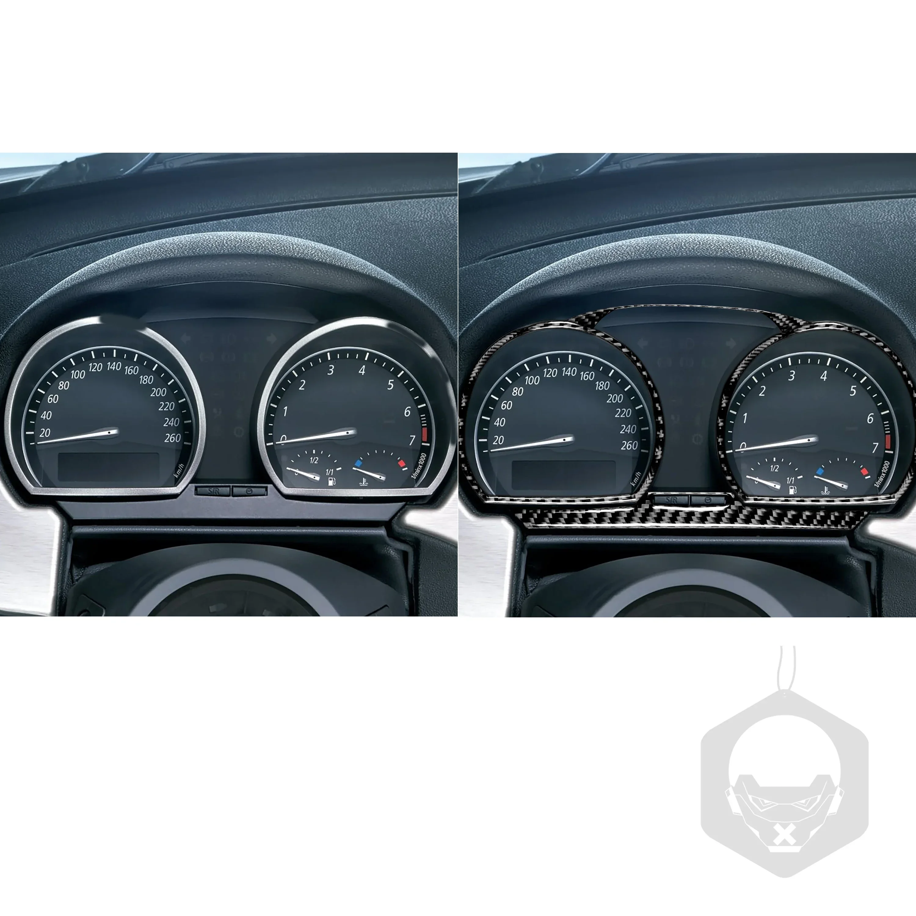 For BMW Z4 E85 2003-2008 Car Accessories Carbon Fiber Dashboard Speedometer Pointer Surrounding Cover Trim Sticker Modification