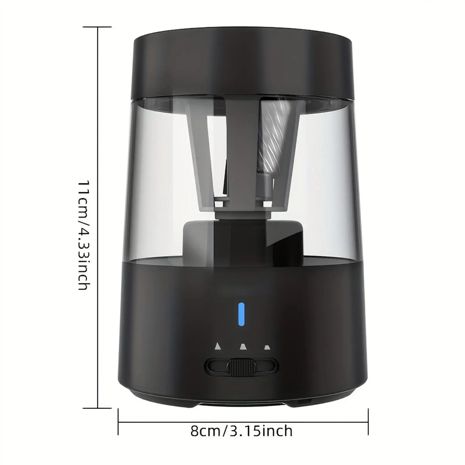 Sacapuntas eléctrico con tapa, cortador de lápices de alta velocidad, recargable, rápido, para adultos, artistas, profesores de casa, estudiantes