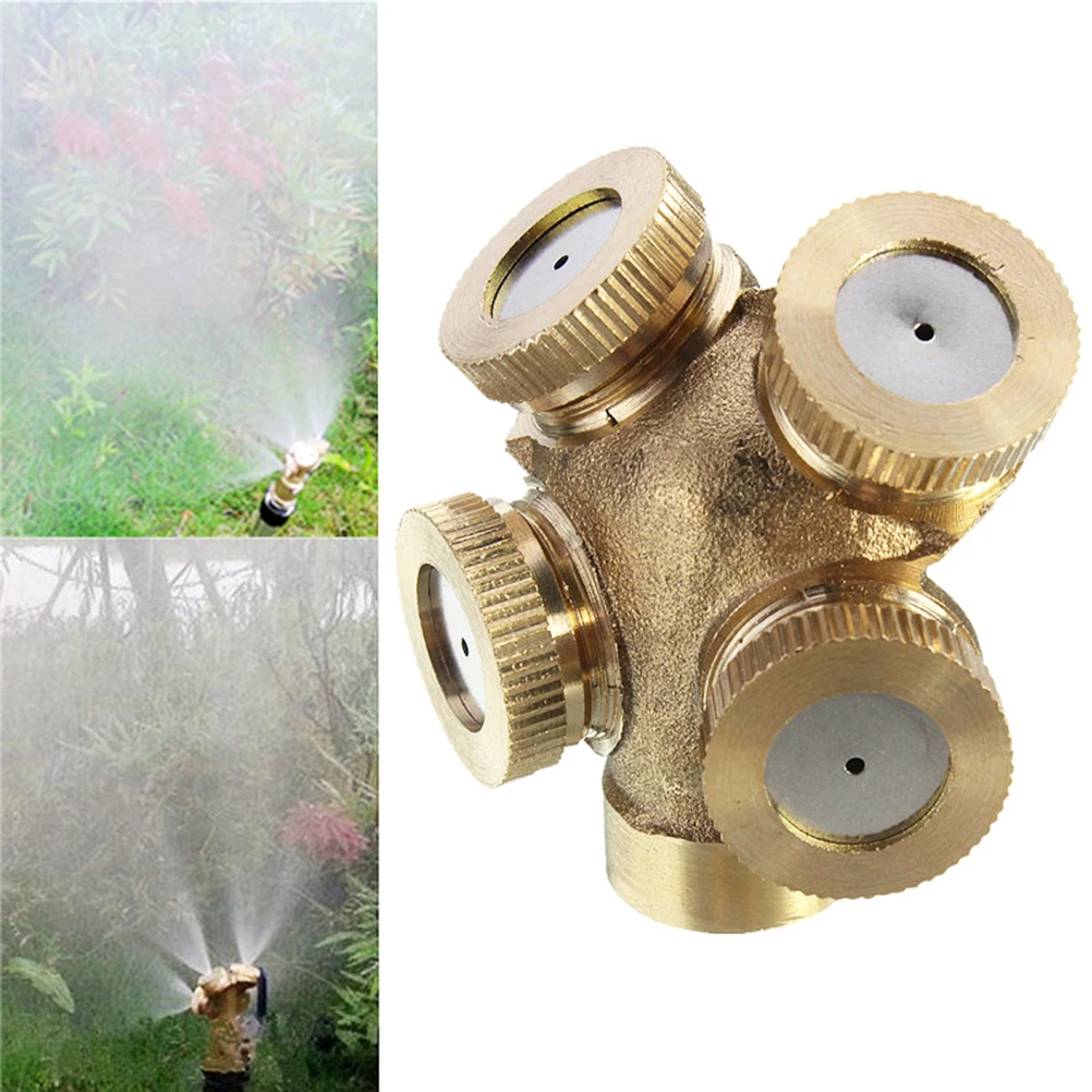 

4 Hole Spray Nozzle Water Sprayer Nozzles Sprinkler Fitting Irrigation System Misting Cooling Roof Agriculture Garden