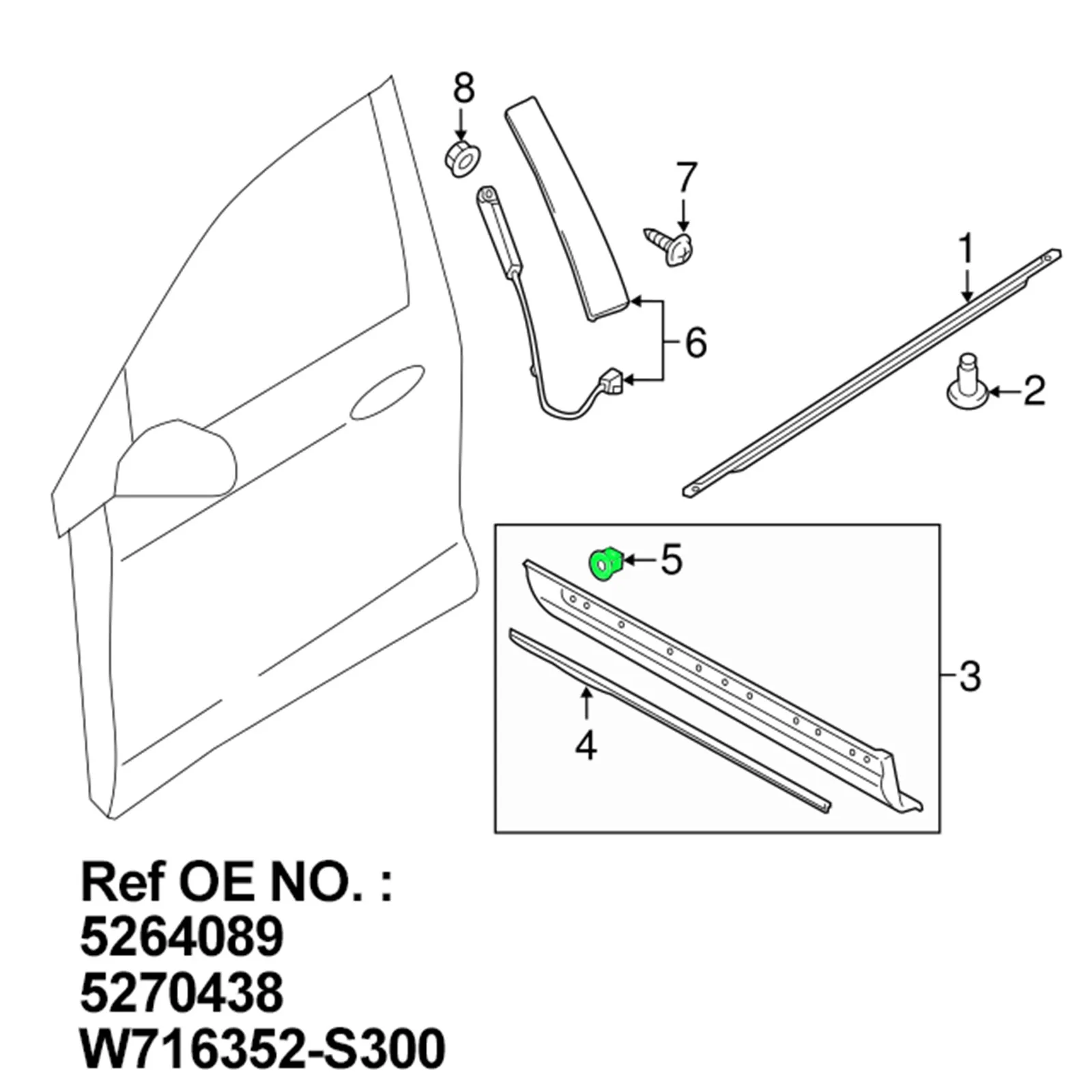 20x For Ford Fiesta Kuga S-max Escape Edge Ecosport F150 Mustang Flare Side Skirt Sill Door Rocker Panel Moulding Clips Rivet