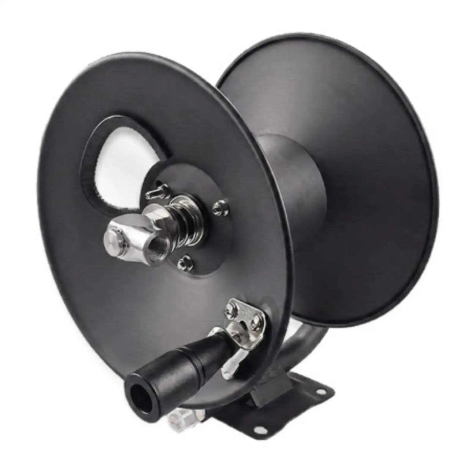 Hose reel with hand crank, durable wall-mounted hose holder, stable for garage