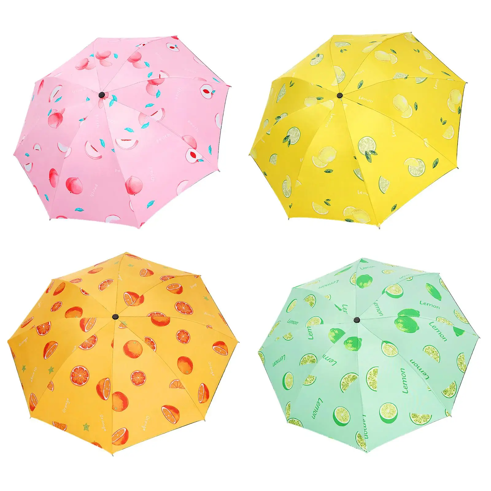 Folding Umbrella Cute Water Resistant Manual Open Compact Sun Rain Umbrella