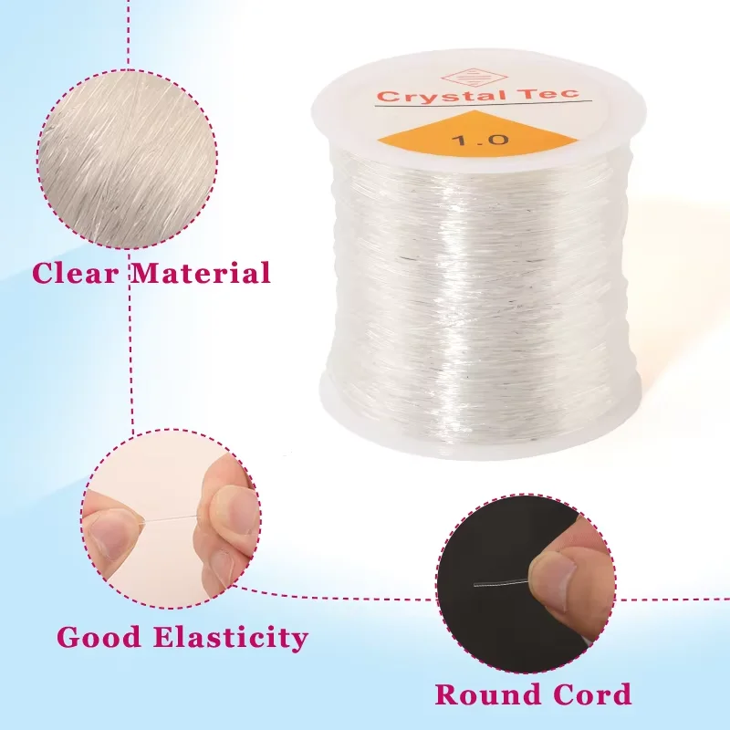 0.4-1.0mm Elastic Crystal Jewelry Cord Beading String Strong Stretchy Thread Cords for DIY Necklace Bracelet Jewelry Making - view 5