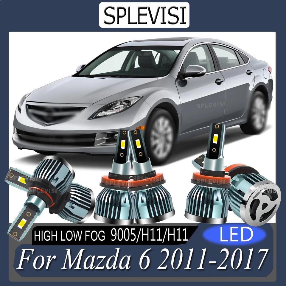 

100w Easy Fit Safe Night Driving Dustproof Construction LED Headlight foglight For Mazda 6 2011 2012 2013 2014 2015 2016 2017