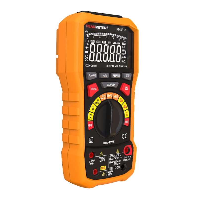 2022 New arrivals PM8237 10A AC DC current measurement High precision 30000 counts display multimeter with usb connection