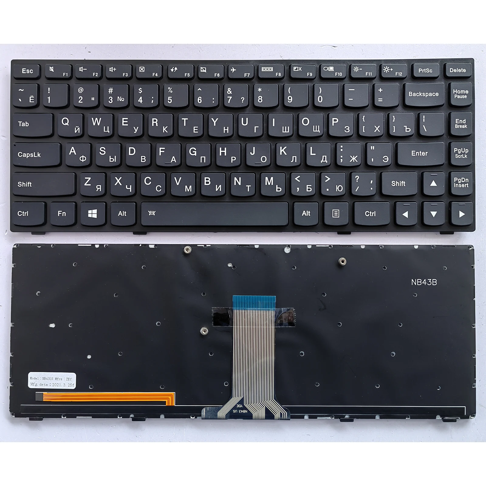 for Lenovo Z40 G40-70 G40-30 45 B41 Flex2-14a N40-80 N40-30 N40-75 Z40-70 Z40-75 Z41-70 RU Backlit Black Laptop Keyboard