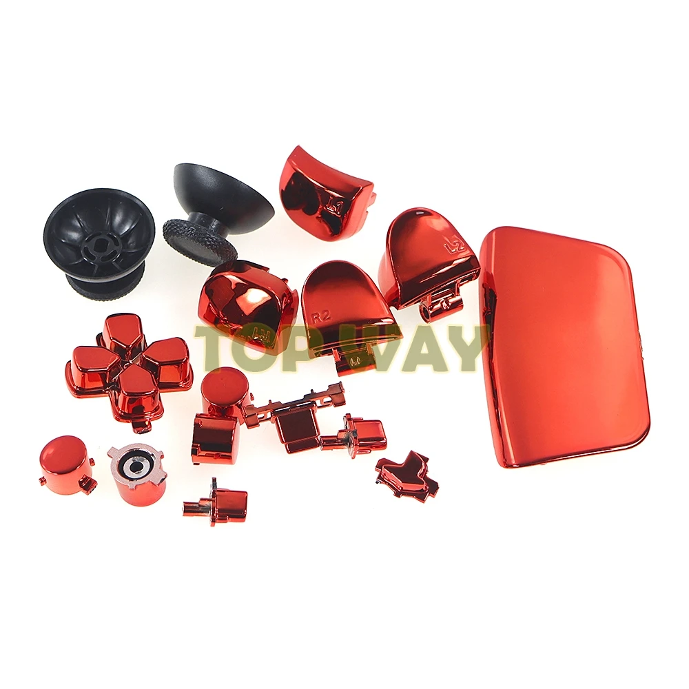 أزرار مطلية ABS لـ PS5 ، عصا تحكم كروم ، مجموعة كاملة مفتاح اتجاه ، D-pad R1 ، L1 ، R2 ، L2 ، Playstation 5 ، V3 ، وحدة تحكم ، 5 مجموعات