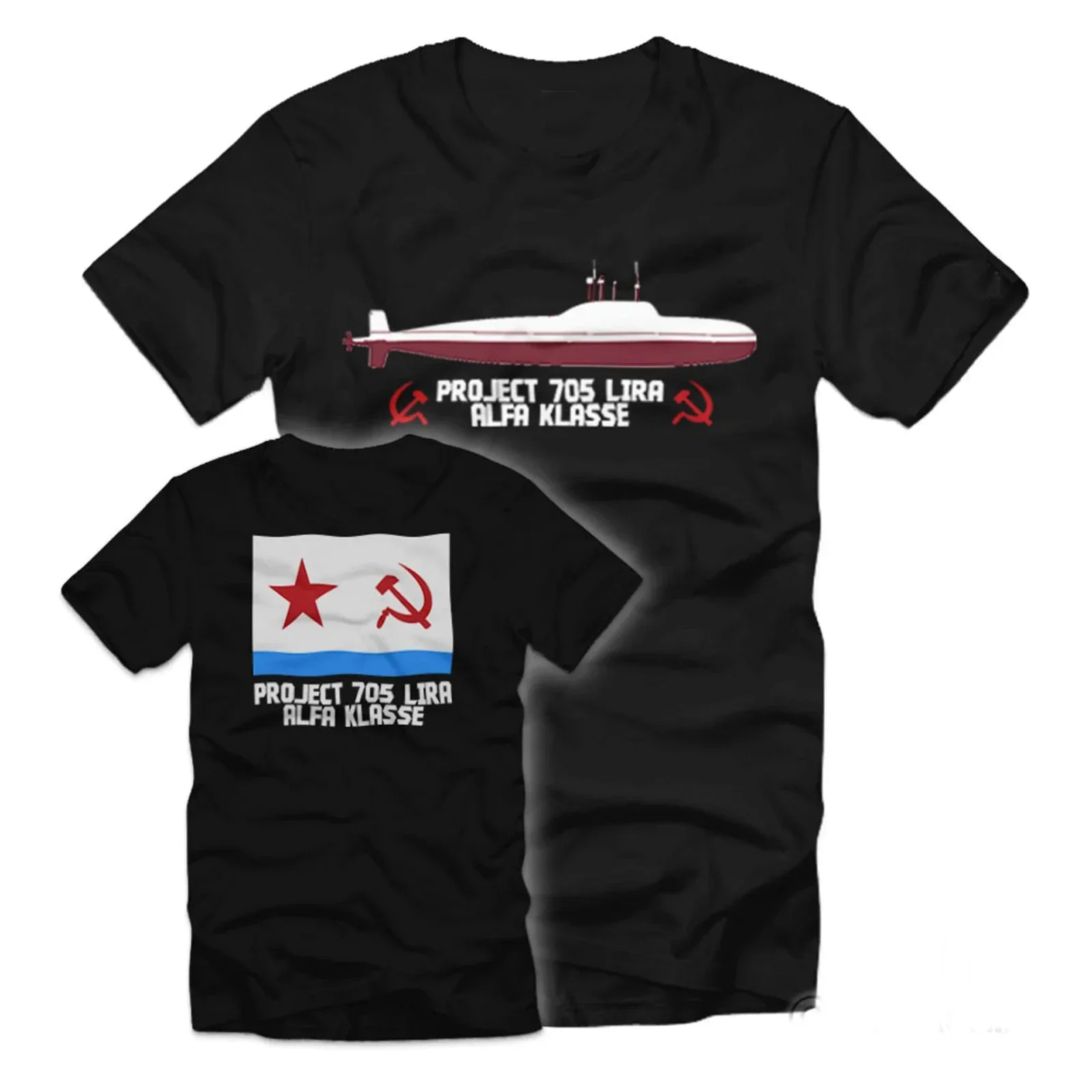 Projeto 705 Lira Class Submarino Soviético Rússia Camiseta Submarino Naval. Camiseta masculina de algodão de verão manga curta com gola redonda S-3XL