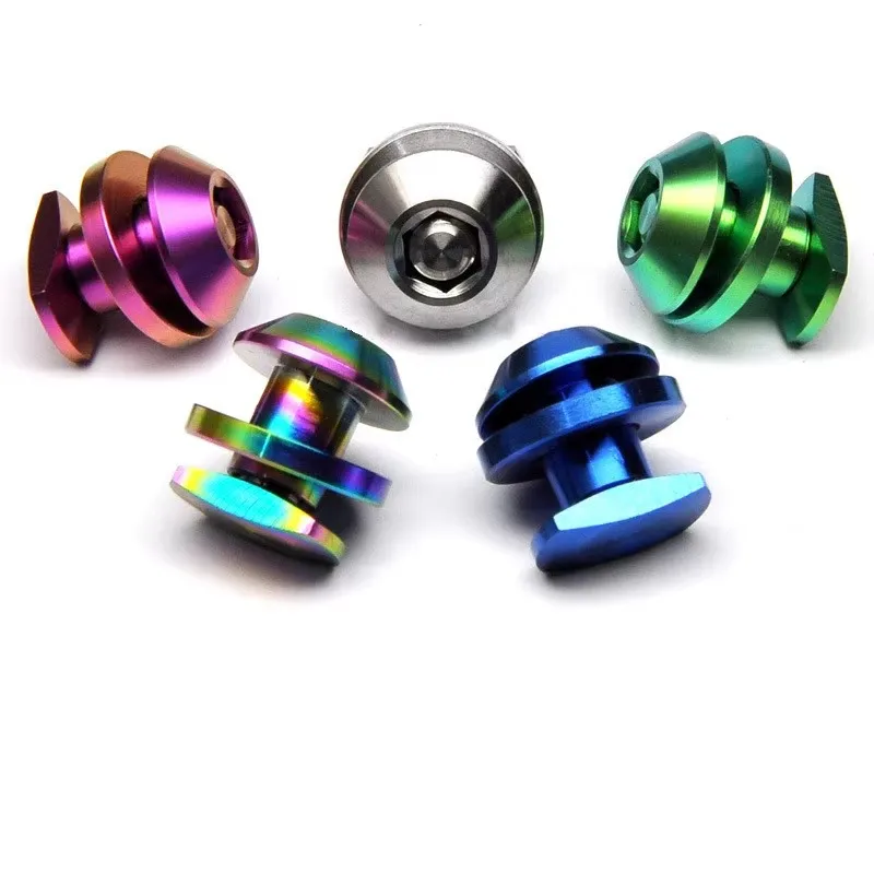 4 قطعة دراجة C المشبك أحذية الفرامل التيتانيوم الجوز ل Brompton Cline Pline Tline أحذية الفرامل مسامير التيتانيوم #5