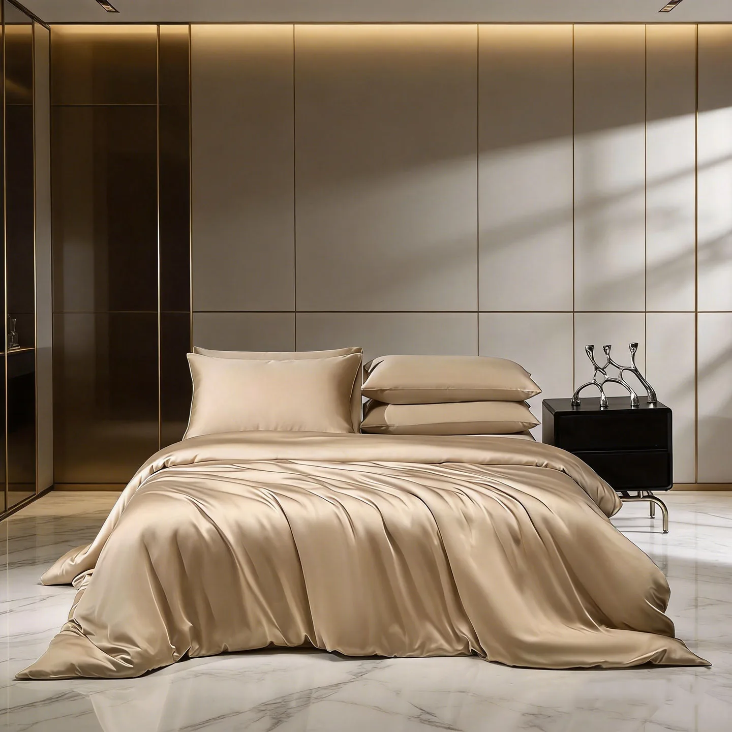 100% Mulberry Silk Bedding Set Silk Quilt Cover Set Flat Sheet Fitted Sheet Pillowcase Single Double King Duvet Cover Gift Box
