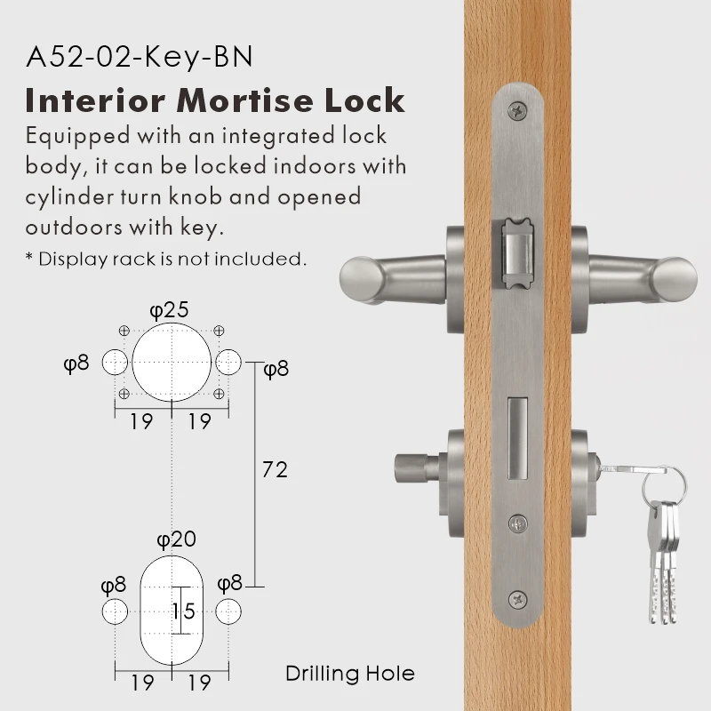 Nurlin Messing Kruis Gekartelde Binnendeurgreep Passage Privacy Set Insteekslot Duim Draai Deurhendel Set Antiek Brons