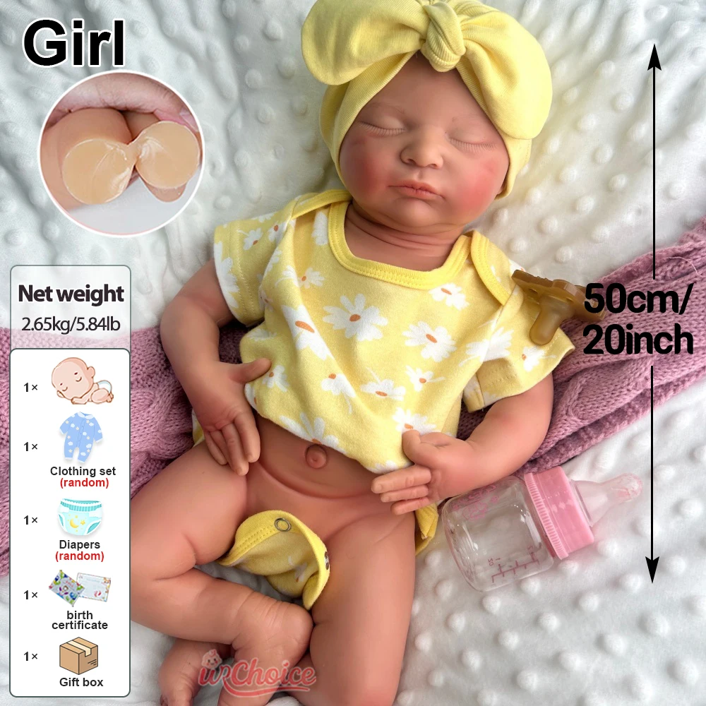 ตุ๊กตาเด็กผู้หญิงขนาด 50 ซม. เปิดปากได้ ทำจากซิลิโคนนุ่มทั้งตัว เหมือนจริง รายละเอียดเหมือนจริง ผิว 3 มิติ เหมาะสำหรับเป็นของขวัญคริสต์มาสสำหรับผู้ป่วยอัลไซเมอร์