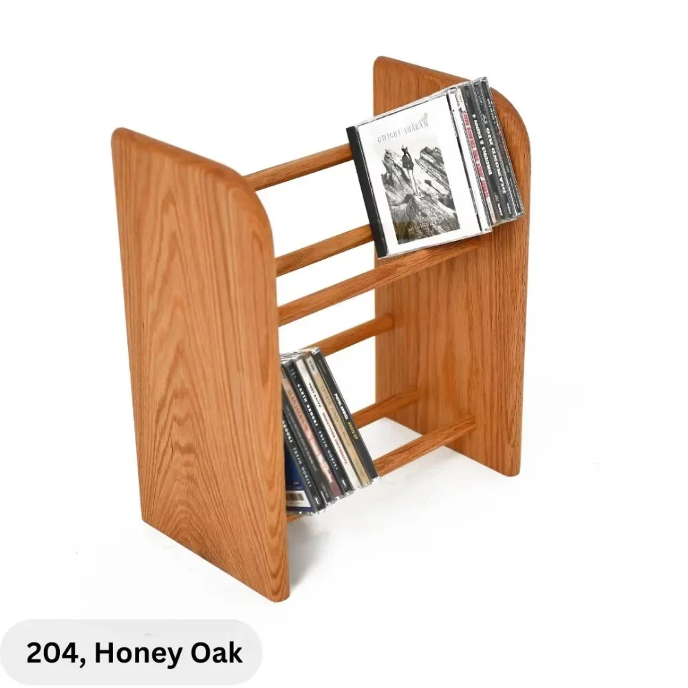 Custom Wooden CD Storage Rack Living Room Storage Shelf Available in Cherry Walnut Ash and Oak