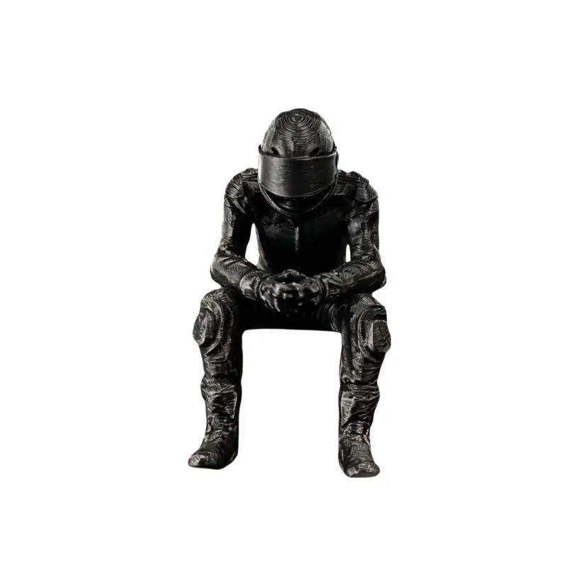 Kreative 3D-gedruckte Rennstil-Sitzfigur als Mini-Ornament für Zuhause, Büro, Schreibtisch, Auto-Dekoration und Gaming-Raum-Akzent – Detail 6