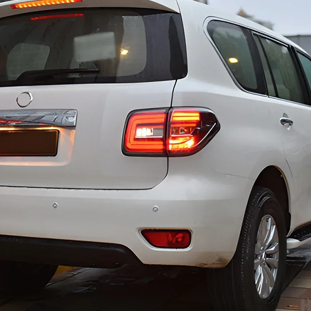 Модернизированные автомобильные задние фонари в сборе для Nissan Patrol Y62 2012-2018, светодиодные задние фонари, мигающие задние фонари, аксессуары