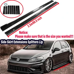 Side Skirt Extensions Universal Car Side Rocker Splitters Diffuser Winglet Wings For BMW For VW Golf mk 6-7 For Honda For Audi