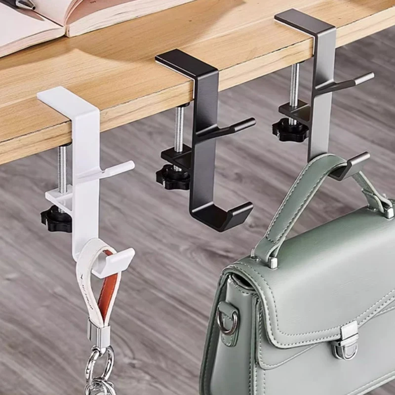ปรับขอบโต๊ะ Hook Punch-ฟรีตารางด้านข้าง Hook Multi-Functional ผู้ถือเสื้อผ้า Coat คีย์ห้องน้ําผ้าเช็ดตัว Organizer