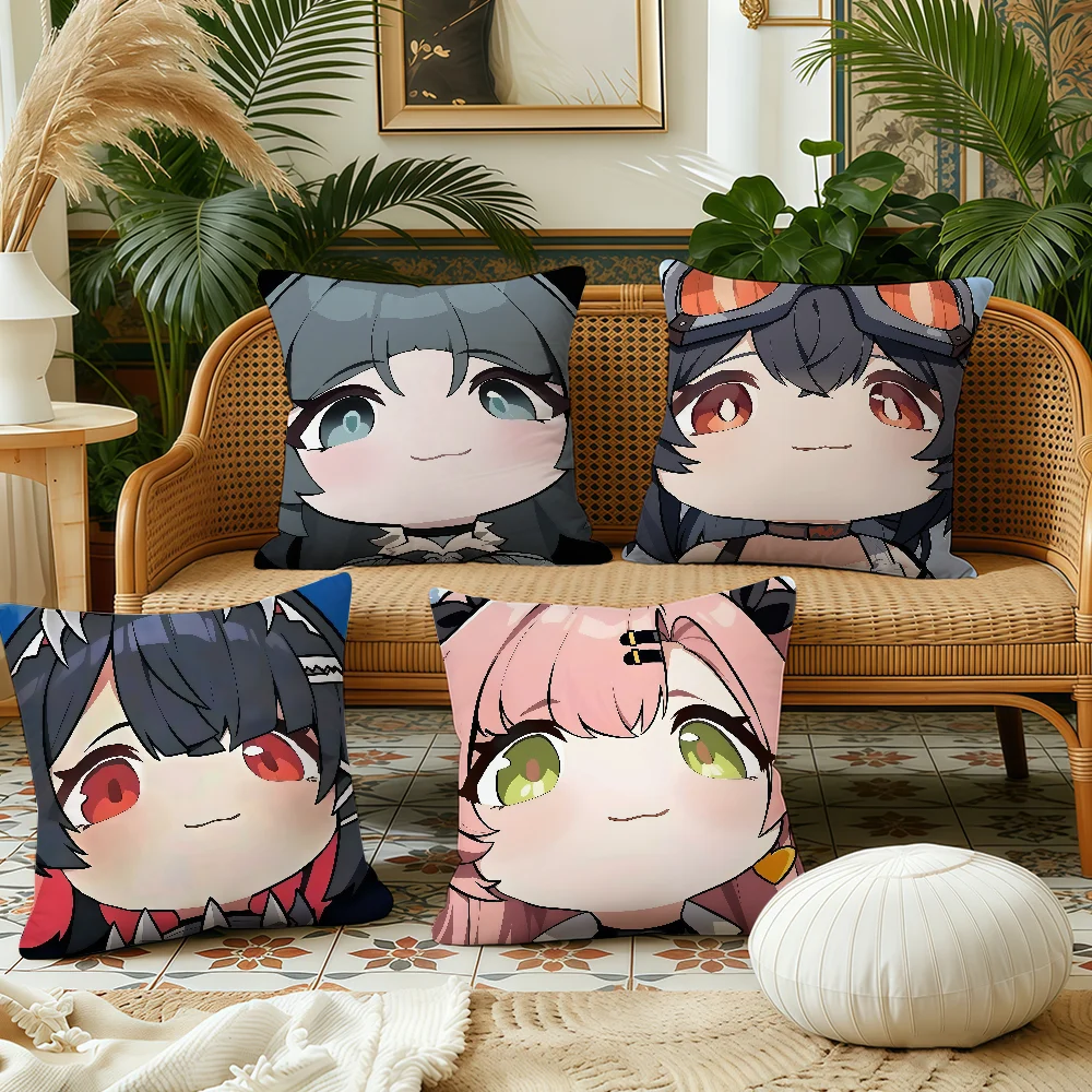Cute Q Version ZZZ Ellen cushion cover Plush Fabric Soft Double Sided Print Sofa Cushion Cover Throw Pillow Covers