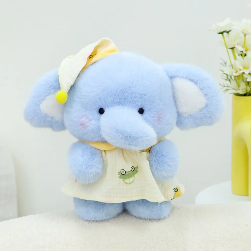 Elefante de peluche de algodón PP, elefante suave y esponjoso con muñeco de peluche, colección de dibujos animados, juguete de peluche de Animal abrazable, decoración del hogar