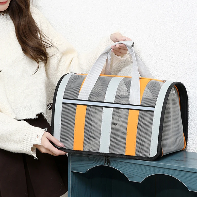 حامل سفر ناعم الوجه للحيوانات الأليفة ، حقائب طيران محمولة ، حقيبة حمل للسفر ، حقيبة كتف واحدة ، كلب وقطة ، جرو وهريرة #2