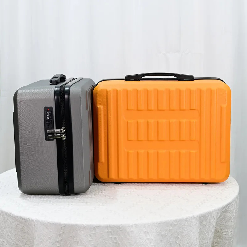 18-Inch Portable Makeup Bag Luggage Simple Solid Color Travel-Friendly Handheld Suitcase for Convenient Travel Suitcase