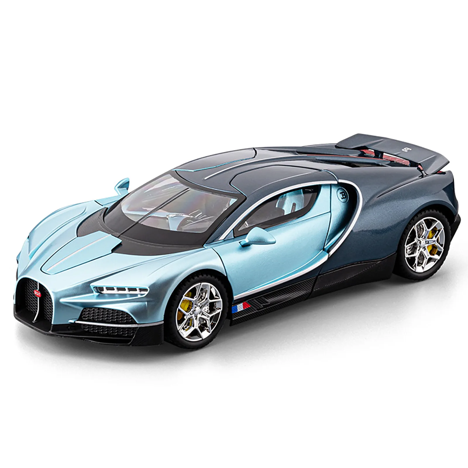 1:24 Tourbillon Alloy Model Bugatti Diecast car Model Toy with Sound &Light Pull Back Boys Gift collectible ornaments