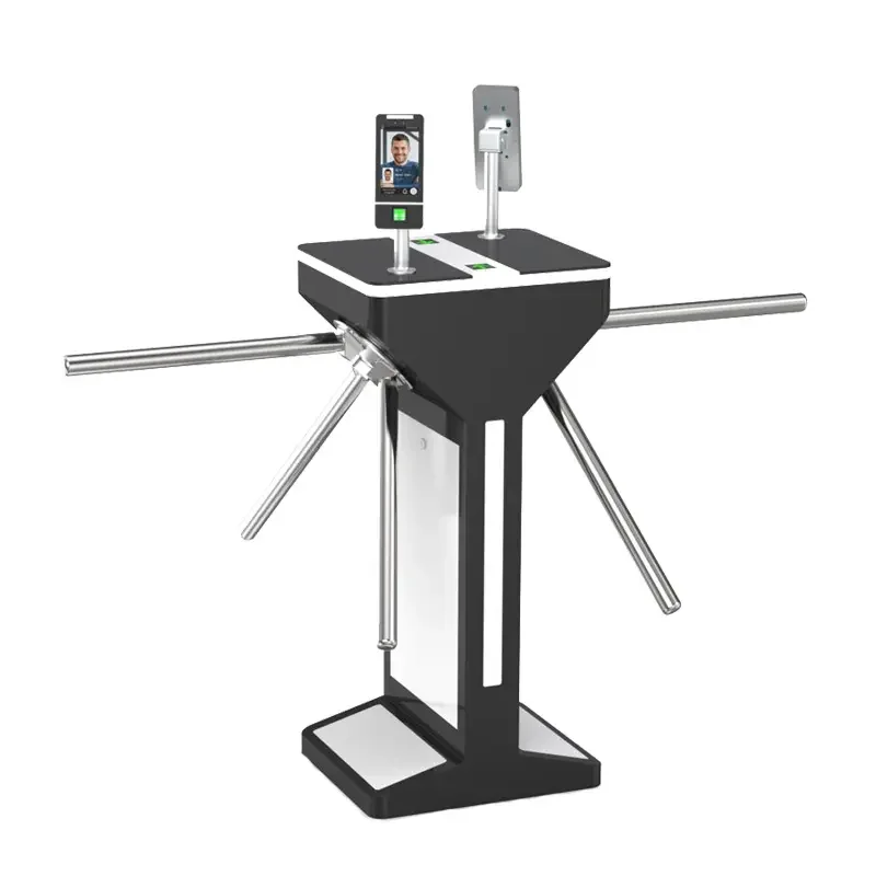 Easy Installation Remote Monitoring Low Maintenance Time and Attendance Tracking Fingerprint Reader Dual Ways Turnstile Gate