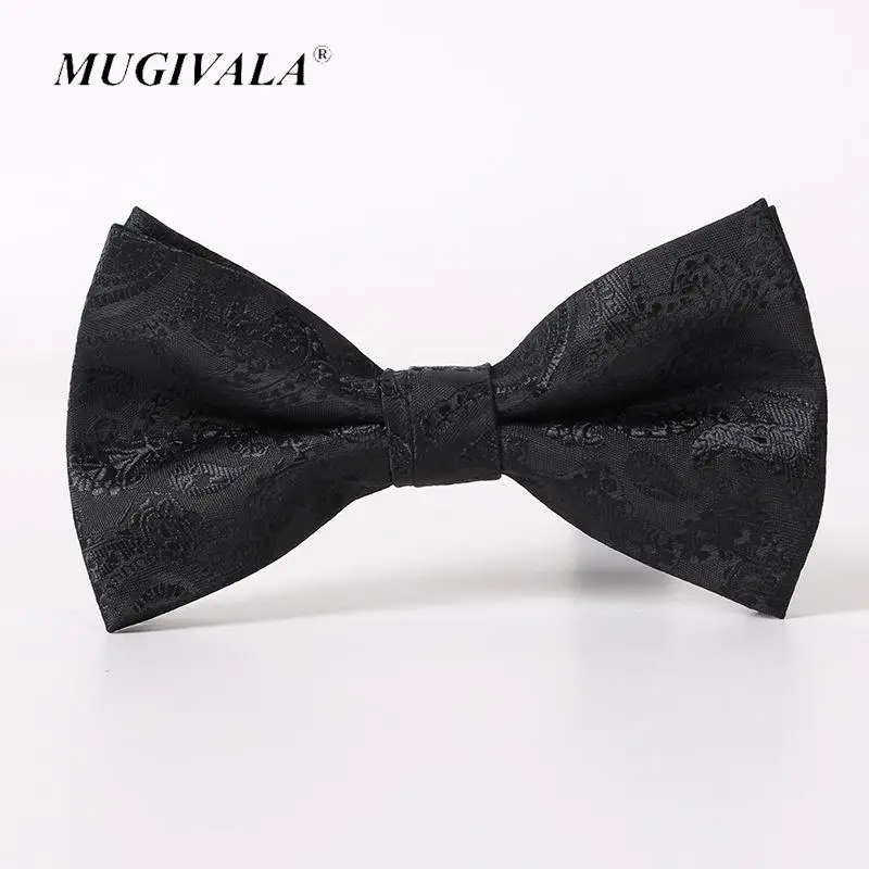 

Fashion Black Bowtie Gentlemen's Adjustable Paisley Bowtie for Men Wedding Prom Party Neckwear Bow Ties Women Butterfly Cravat