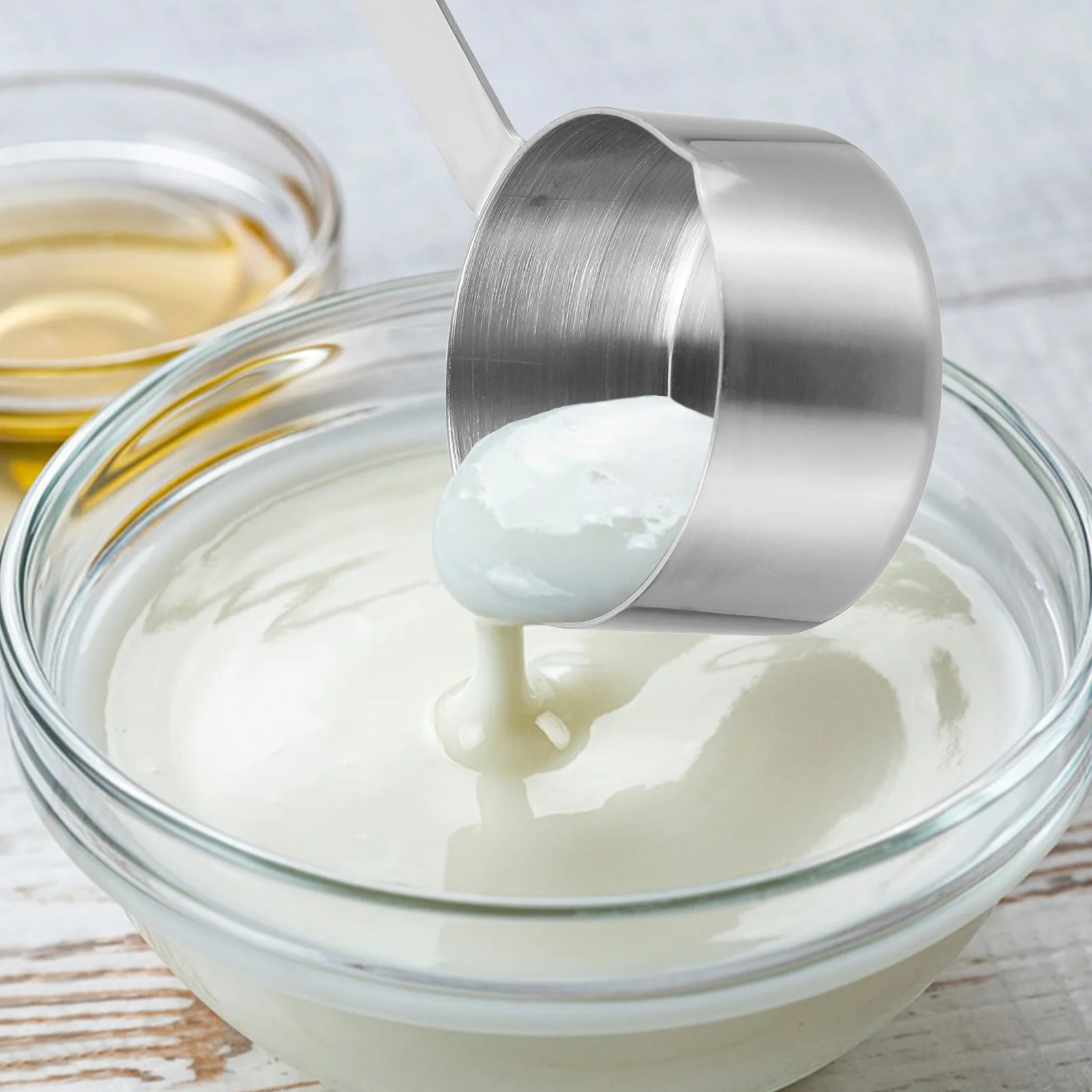 

1Pcs Stainless Steel Sauce Spoon Versatile Cooking Tool for Measuring Scooping Milk Soup Use Stainless Steel Spoon