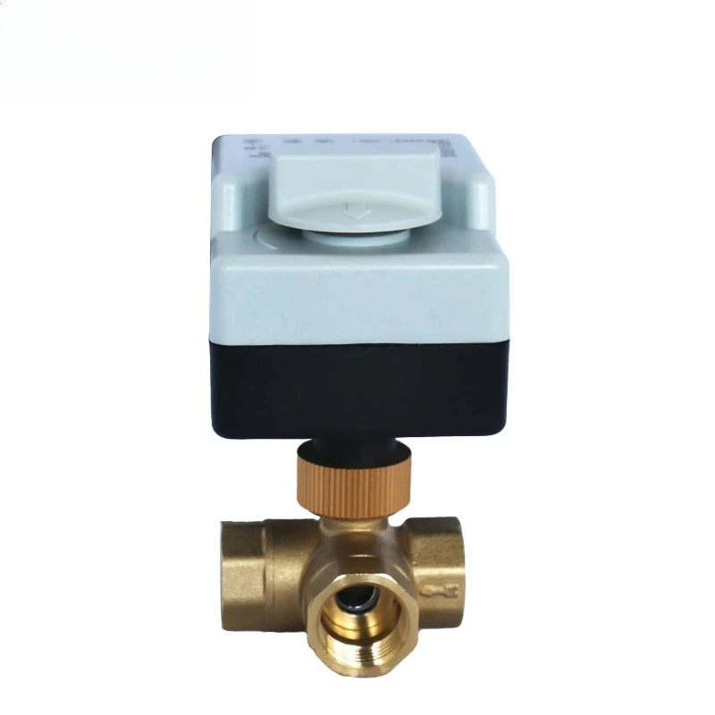 DN15 caliber three-way valve electric ball valve small actuator electric two-way valve three-wire double control