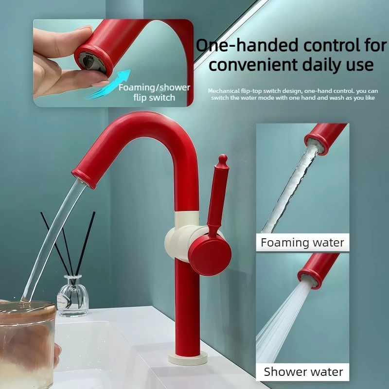 Household Bathroom Faucet Wash Basin Sink Faucet Hot and Cold Multi-Function Faucet