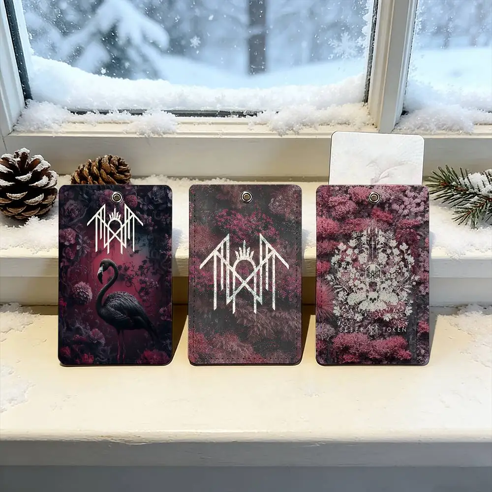 Band S-Sleep Even Arcadia T-Token Bus house tarjeta de acceso funda protectora escuela llavero rectangular PU cuero ID Los más vendidos